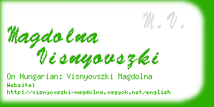 magdolna visnyovszki business card